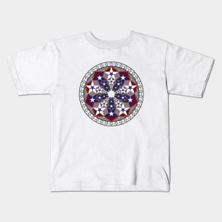 Star Spangled Mandala 1 Kids T-Shirt
